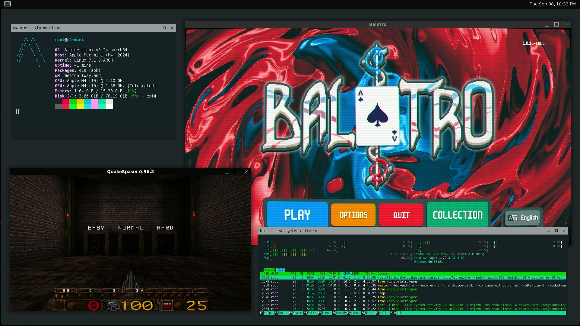 Balatro running on Niklas Sheth’s clean-room Apple GPU stack.